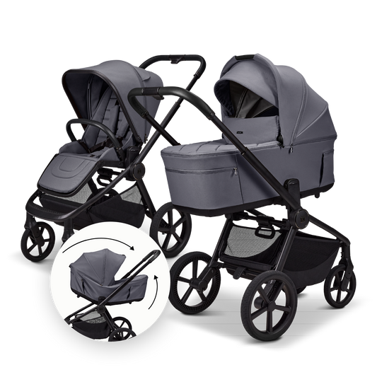 MOON 2in1 Kombikinderwagen RESEA Fold - Graphite