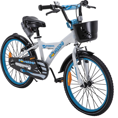 Kinderfahrrad Donaldo 20 Zoll, V-Brake-Bremsen, höhenverstellbar, Seitenständer, Korb