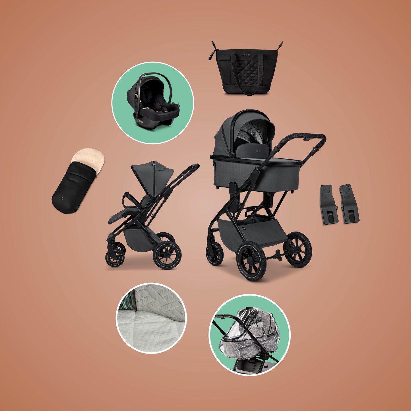 MOON PIU MAXI SET - anthra