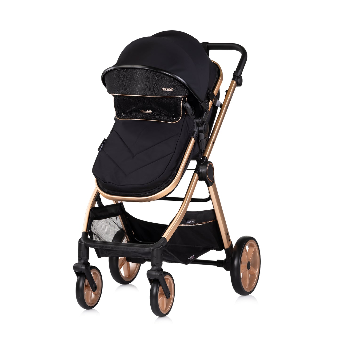 3-in-1 VERWANDELBARER KINDERWAGEN „VISTA“ BROMBEER