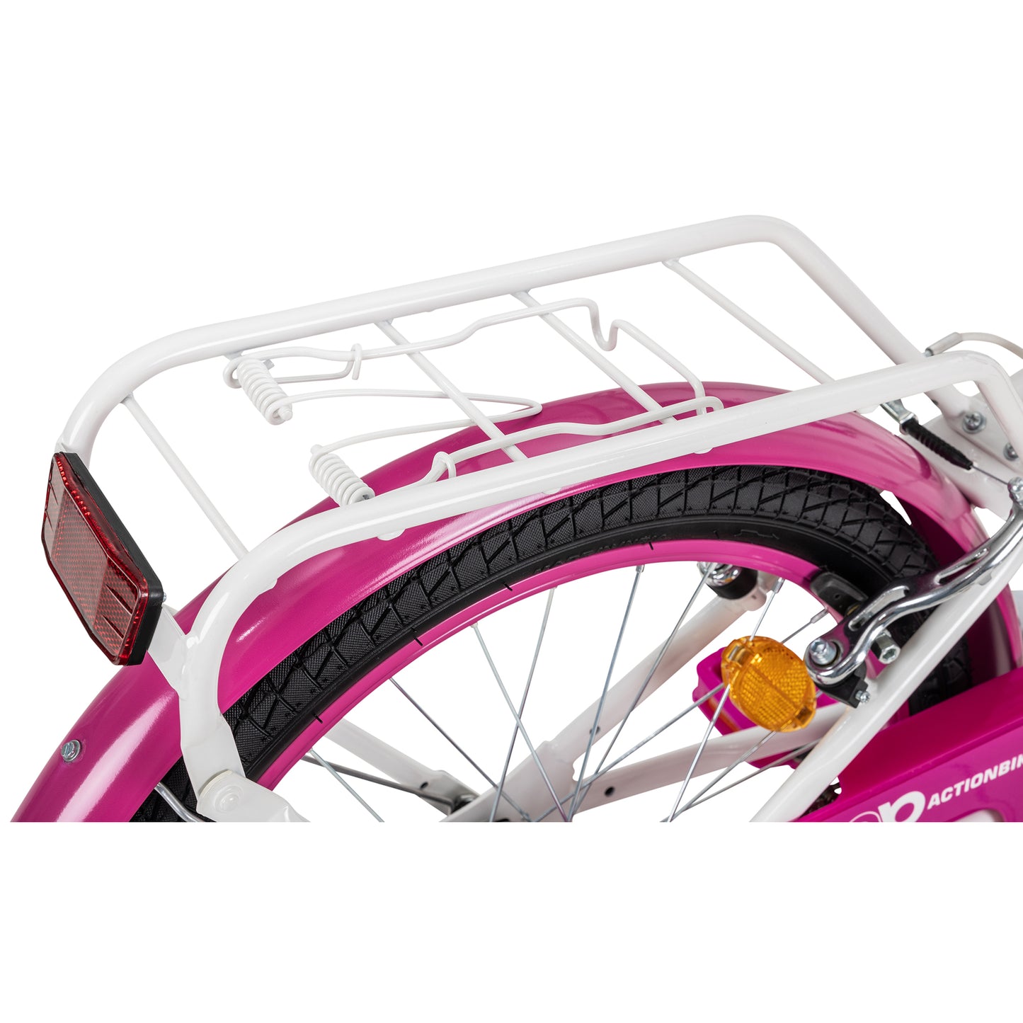 Kinderfahrrad Daisy 20 Zoll, pink, V-Brake-Bremsen, Antirutschgriffe, Kettenschutz, Korb