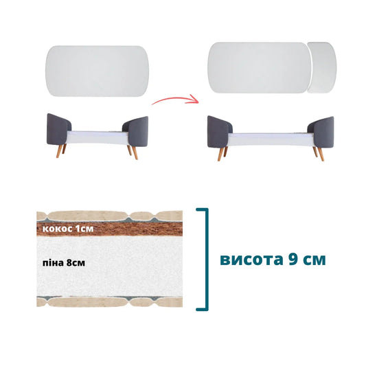 Crescent Matratze Fly Coconut + Schaumstoff (9 cm)