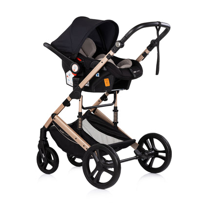 3-in-1 VERWANDELBARER KINDERWAGEN „AMORE“ NOIR