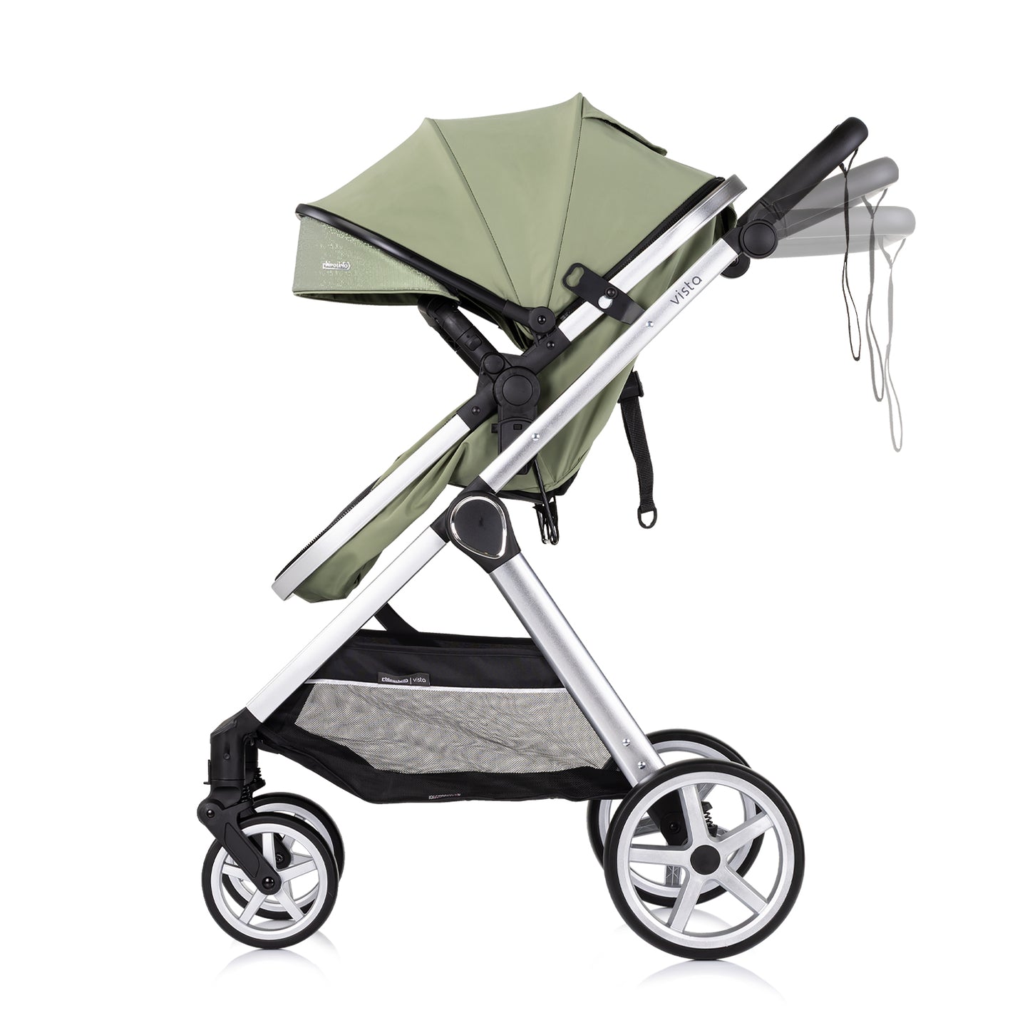 3-in-1 VERWANDELBARER KINDERWAGEN „VISTA“ BASILIKUM