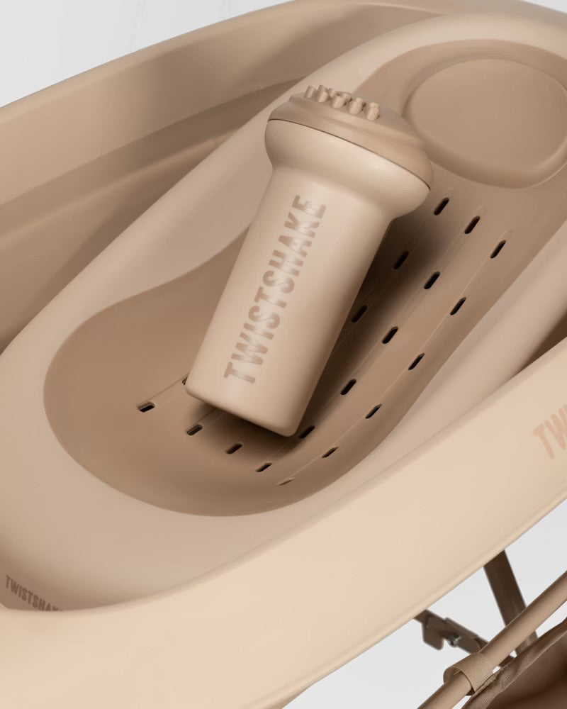 Luxus-Badeset Mocha - Zusammenklappbare Badewanne mit Badeständer