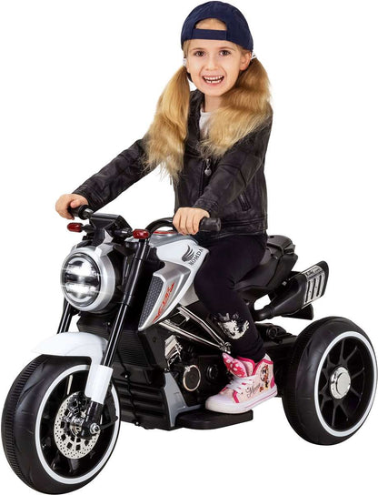Kindermotorrad Cruiserbike, Motorsound, Bremsautomatik, 36 Watt, 2x 6 Volt, Hartplastikreifen, LED