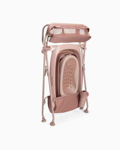 TWISTSHAKE Luxus-Badeset Pink - Zusammenklappbare Badewanne mit Badeständer