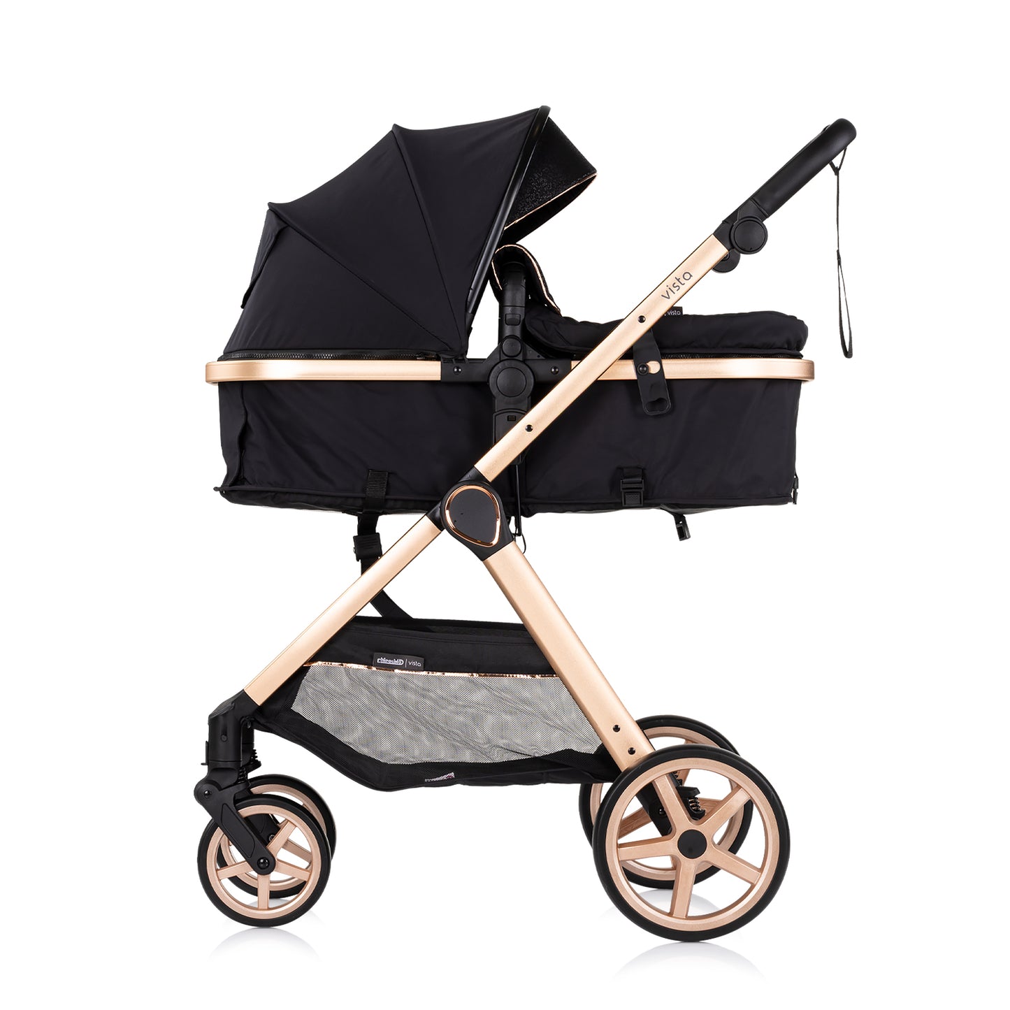 3-in-1 VERWANDELBARER KINDERWAGEN „VISTA“ BROMBEER
