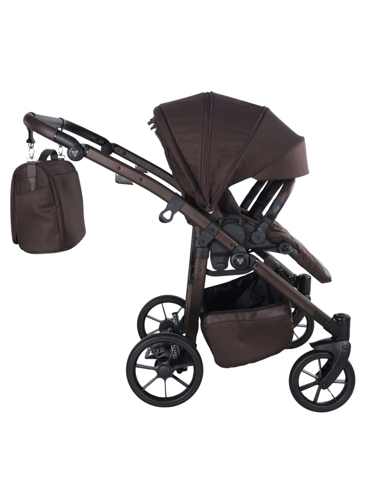 Zwillings-/Geschwisterwagen JUNAMA DUO V4 - CHOCOLATE