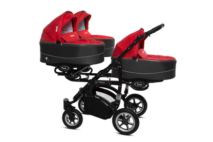 Kinderwagen „TRIPPY“ für Drillinge - ROT