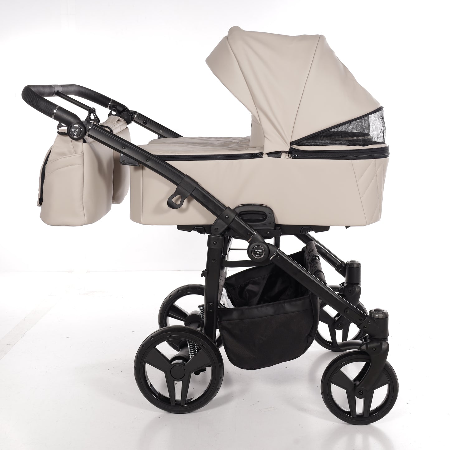 Zwillings-/Geschwisterwagen JUNAMA DUO V3 - ECO BEIGE/BLACK