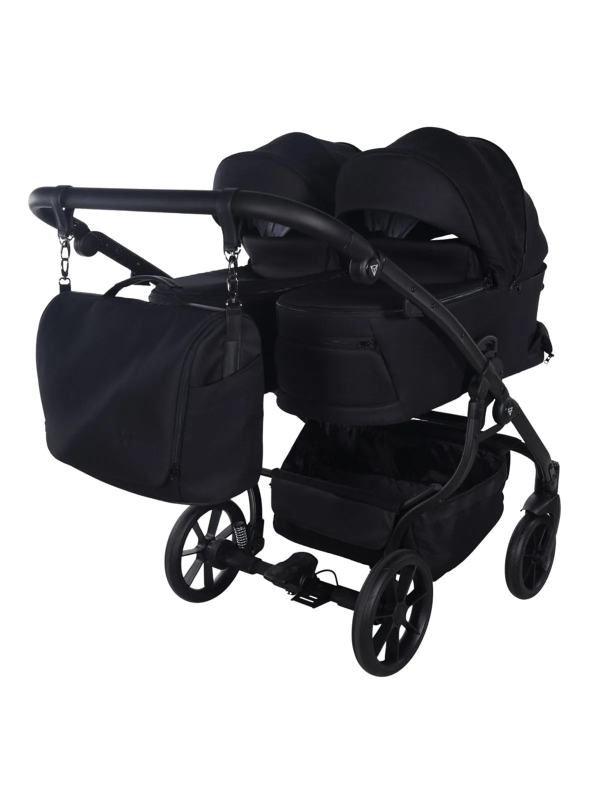 Zwillings-/Geschwisterwagen JUNAMA DUO V4 - Black