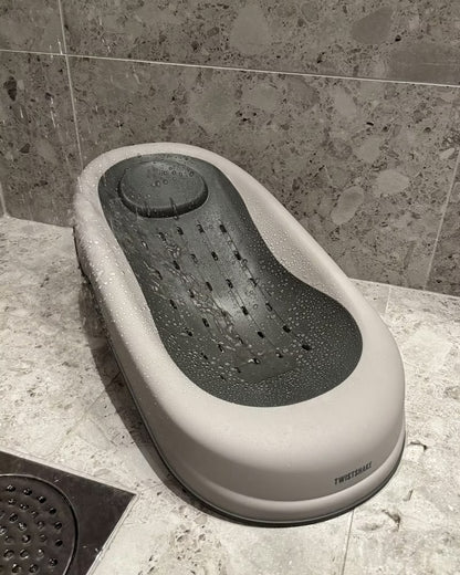 Luxus-Badeset Grau - Zusammenklappbare Badewanne mit Badeständer