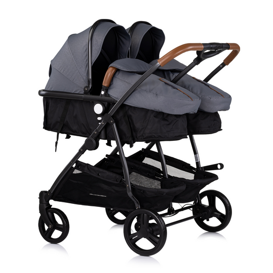 KINDERWAGEN FÜR ZWEI KINDER DUO SMART GREY