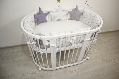 Das Brett wird in eine Wiege aus dem Set „Weiße Nacht“ verwandelt