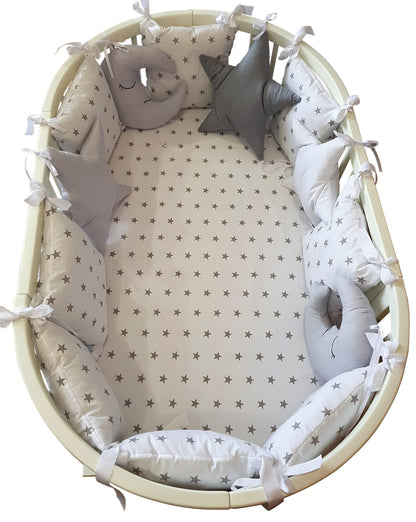 Das Brett wird in eine Wiege aus dem Set „Weiße Nacht“ verwandelt