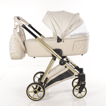 JUNAMA ELLEGANTE LAME - BEIGE / GOLD