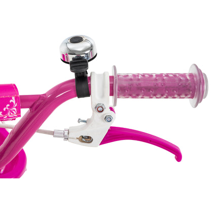 Kinderfahrrad Daisy 20 Zoll, pink, V-Brake-Bremsen, Antirutschgriffe, Kettenschutz, Korb