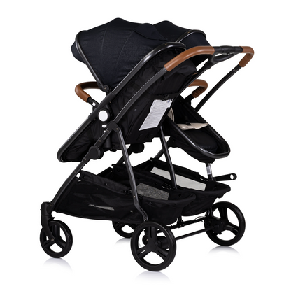 KINDERWAGEN FÜR ZWEI KINDER DUO SMART BLACK