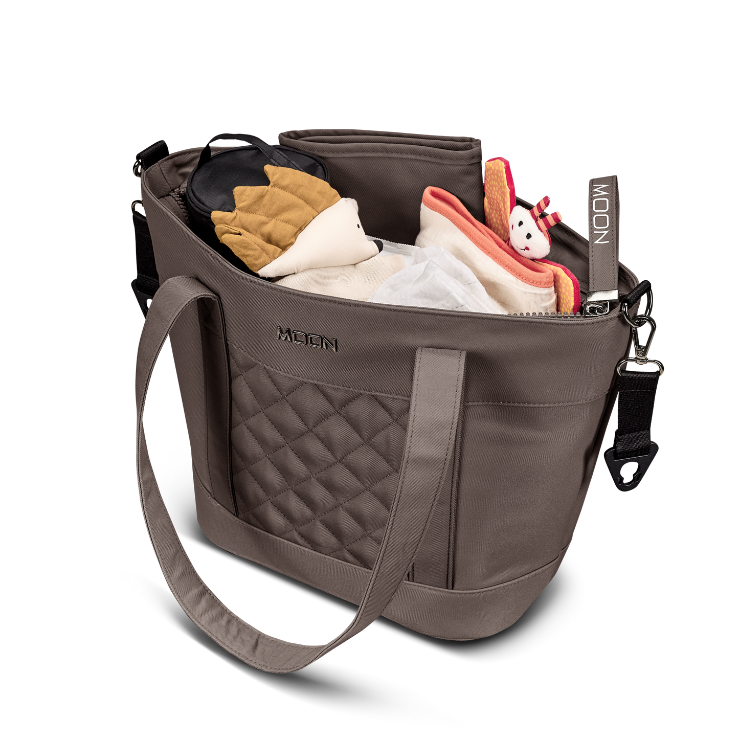 MOON - V-SHAPE BAG greige