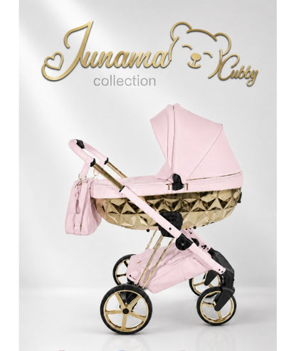 Junama Diamond Cubby Kombi-Kinderwagen - Pink/Gold