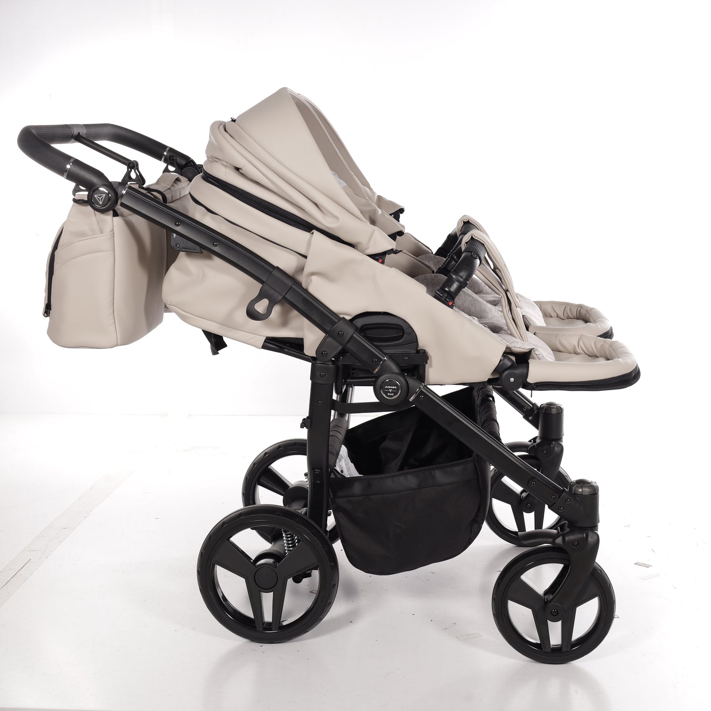 Zwillings-/Geschwisterwagen JUNAMA DUO V3 - ECO BEIGE/BLACK