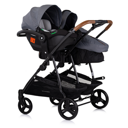 KINDERWAGEN FÜR ZWEI KINDER DUO SMART GREY