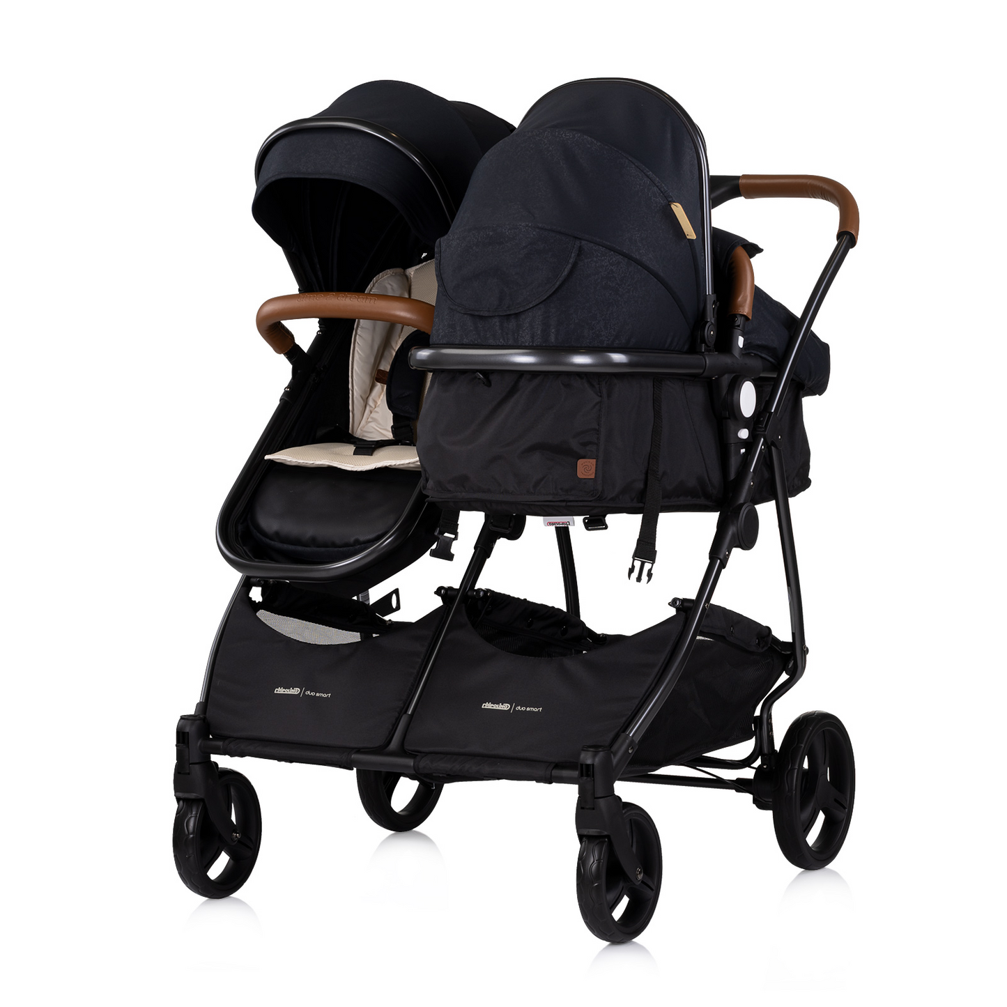 KINDERWAGEN FÜR ZWEI KINDER DUO SMART BLACK