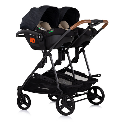 KINDERWAGEN FÜR ZWEI KINDER DUO SMART BLACK