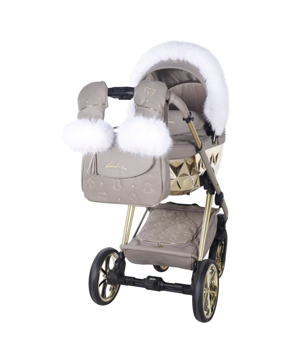 Junama Diamond Cubby Kombi-Kinderwagen - Cappuccino/Gold