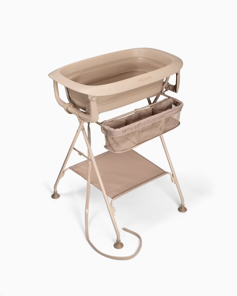 Luxus-Badeset Mocha - Zusammenklappbare Badewanne mit Badeständer