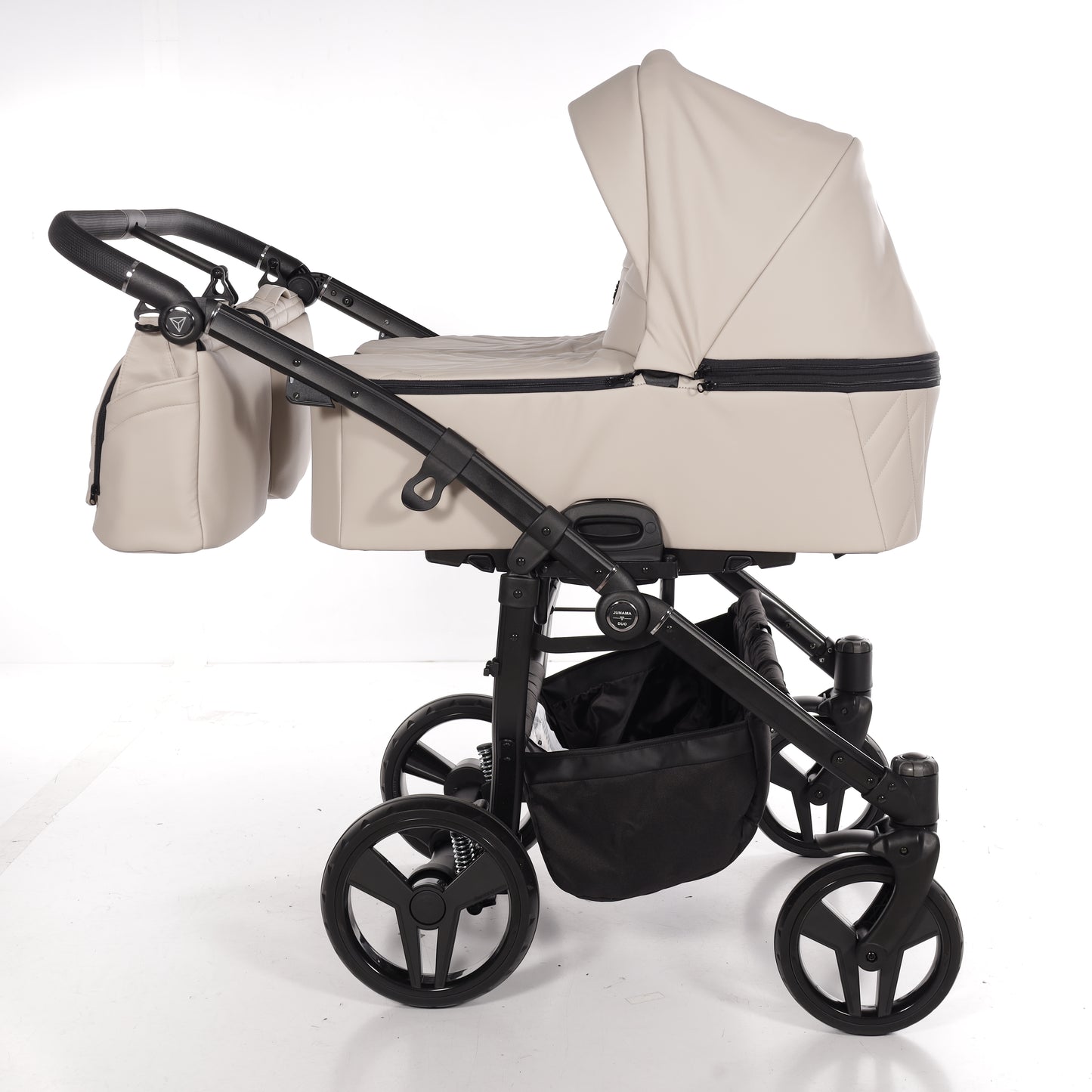 Zwillings-/Geschwisterwagen JUNAMA DUO V3 - ECO BEIGE/BLACK