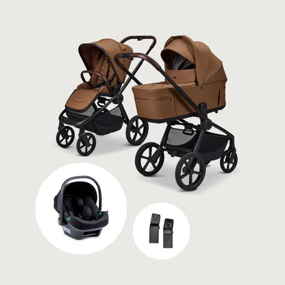 SET: 3in1 Kombikinderwagen RESEA Fold + Babyschale LOLA
 - cognac