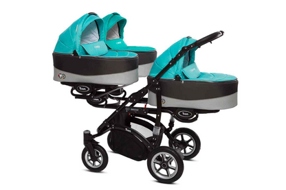 Kinderwagen „TRIPPY“ für Drillinge - TÜRKIS