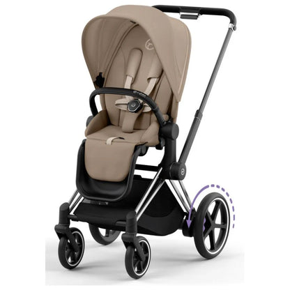 CYBEX e-PRIAM Set Gestell in Chrome Black -  Cozy Beige
