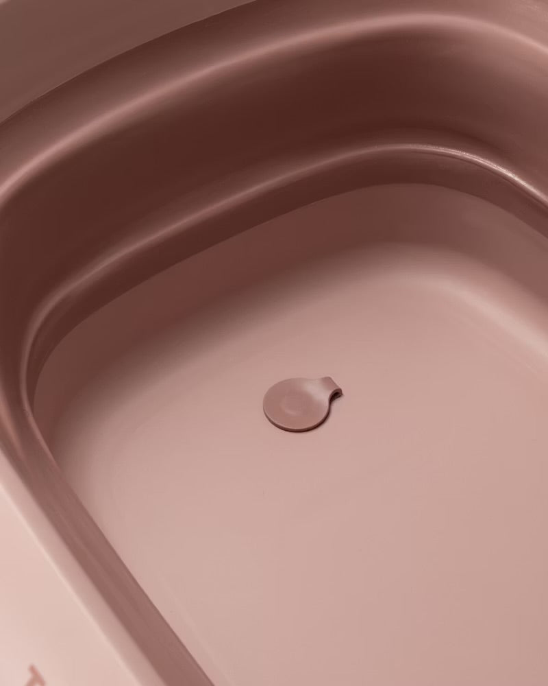 TWISTSHAKE Luxus-Badeset Pink - Zusammenklappbare Badewanne mit Badeständer