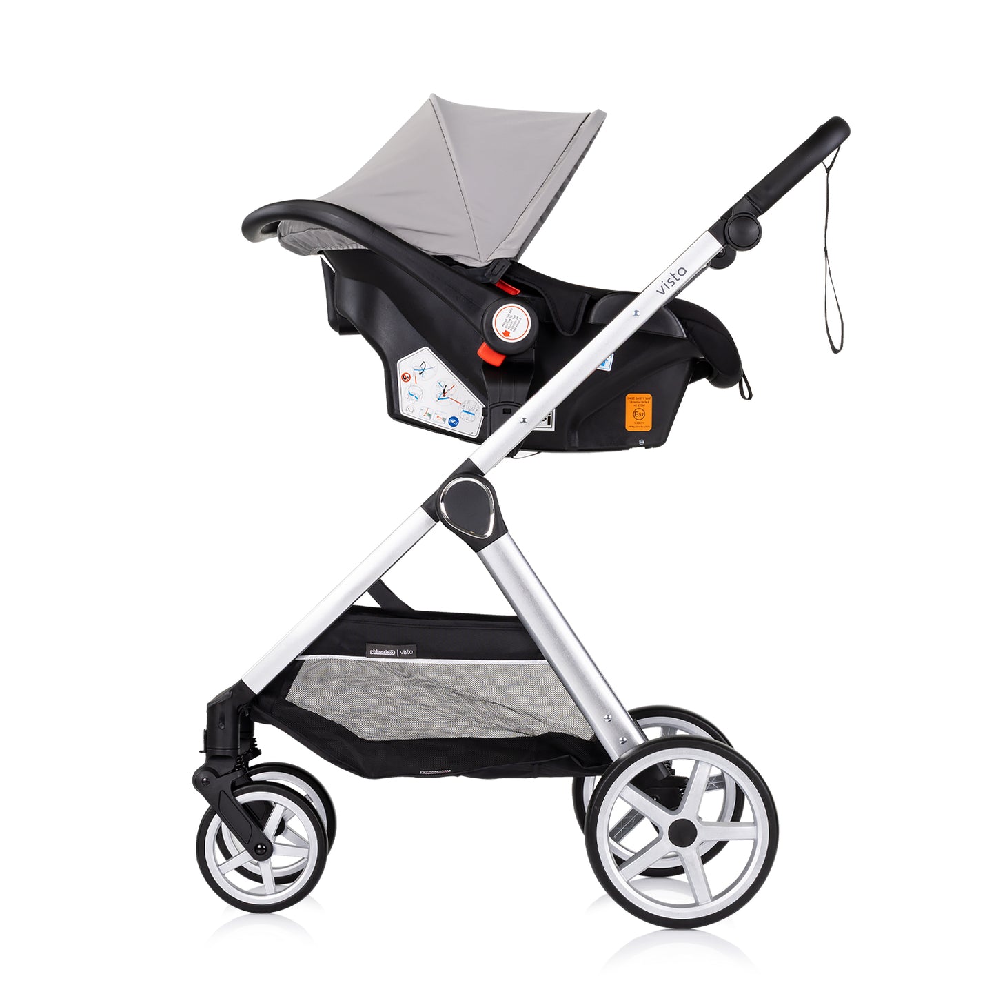 3-in-1 VERWANDELBARER KINDERWAGEN „VISTA“ CLOUDGREY