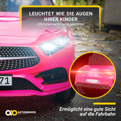 Kinder-Elektroauto Mercedes-Benz CLS 350 Coupé, lizenziert, 2 x 20 Watt Motoren, LED-Scheinwerfer