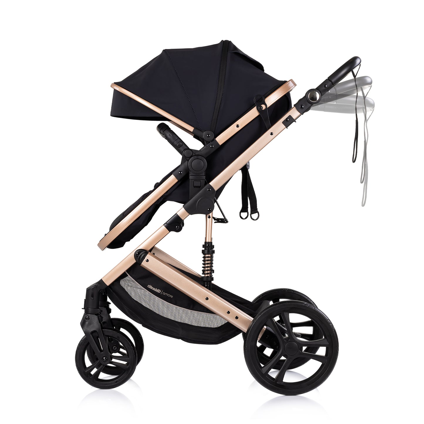 3-in-1 VERWANDELBARER KINDERWAGEN „AMORE“ NOIR