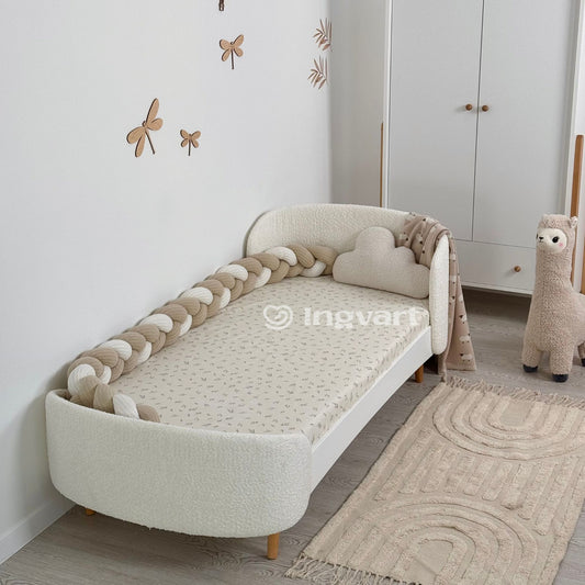 Fly Teenage Bett 80x183 cm Bouclé milchig