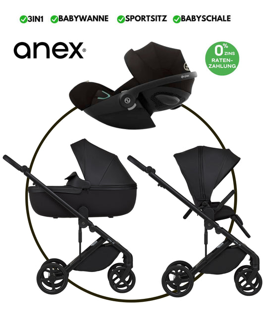 ANEX ELI „MIDNIGHT“ - BUNDLE SET „CYBEX CLOUD-G BLACK“