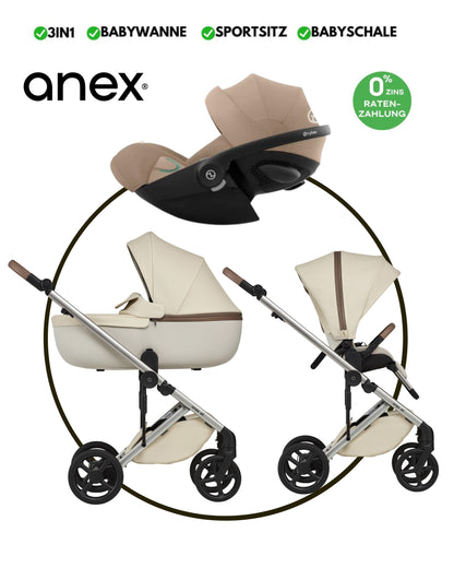 ANEX ELI „MUSE“ - BUNDLE SET „CYBEX CLOUD-G ALMOND BEIGE“