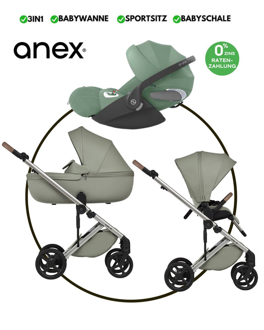 ANEX ELI „EXCITE“ - BUNDLE SET „CYBEX CLOUD-T LEAF GREEN“