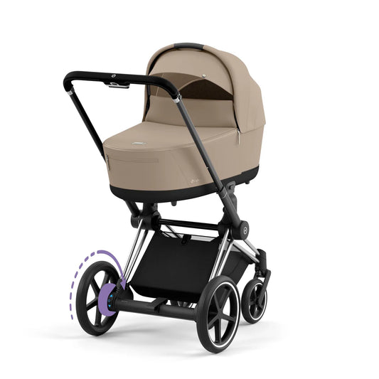 CYBEX e-PRIAM Set Gestell in Chrome Black -  Cozy Beige