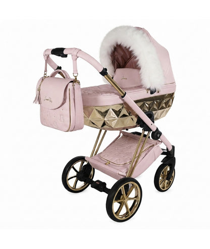Junama Diamond Cubby Kombi-Kinderwagen - Pink/Gold