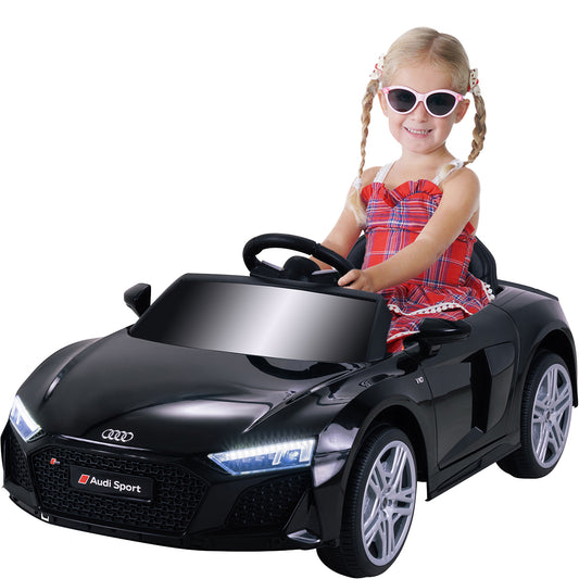 Kinder-Elektroauto Audi R8 Spyder lizenziert, 60 Watt, LED-Scheinwerfer, Musik, Hupe, Fernbedienung