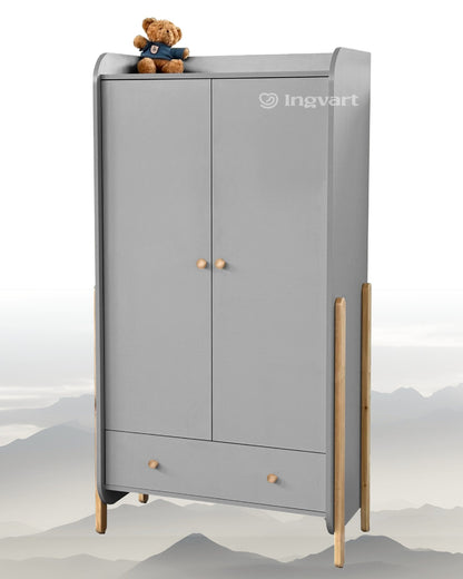 Kleiderschrank Nika 2-türig grau