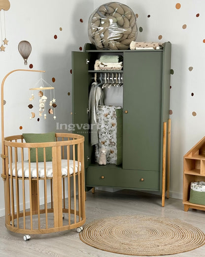 Kleiderschrank Nika 2-türig grau