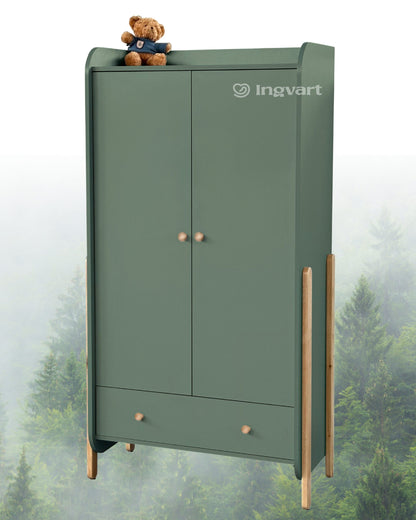 Kleiderschrank Nika, 2-türig, Waldgrün
