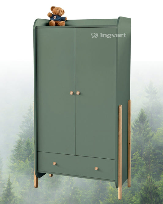 Kleiderschrank Nika, 2-türig, Waldgrün